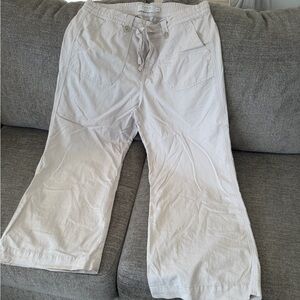 Torrid Light Gray Drawstring Wide Leg Pants